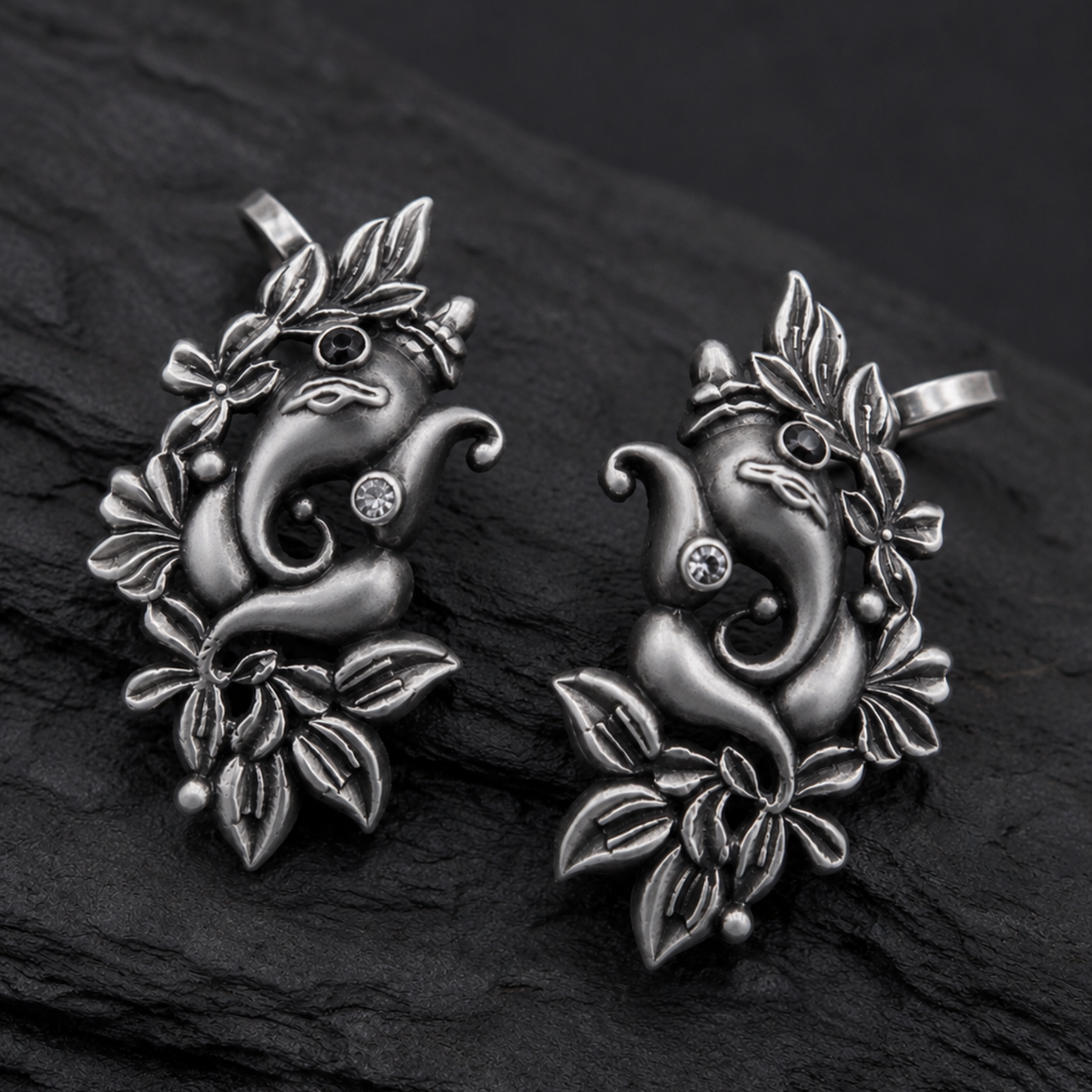 Dulcett Ganesha Oxidised Ear Cuff | Ethnic Non-Pierced Cartilage Earring