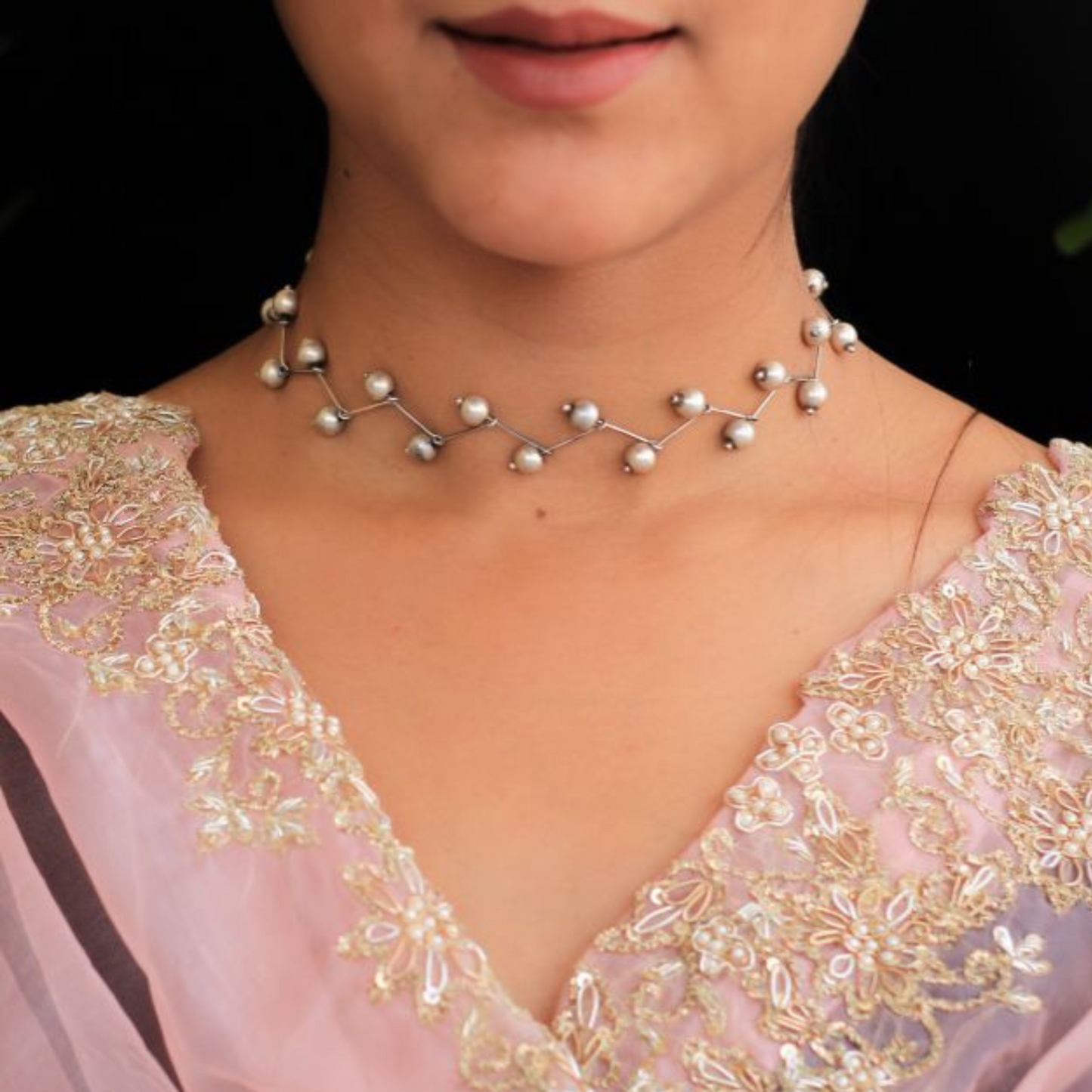 Dulcett Silver Pearl Necklace | Traditional & Elegant Jewelry for Women