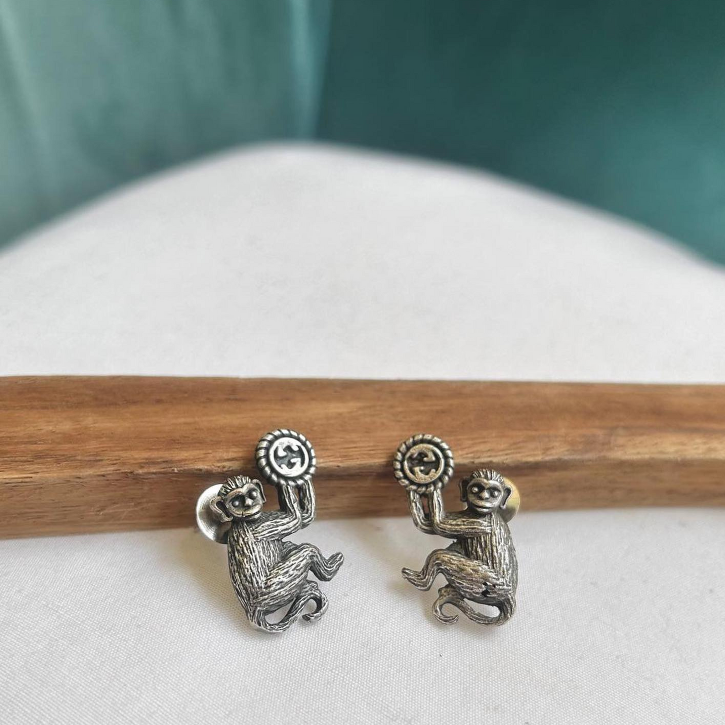 Monkey Shaped Oxidized Stud Earrings – Unique & Playful Jewelry Design