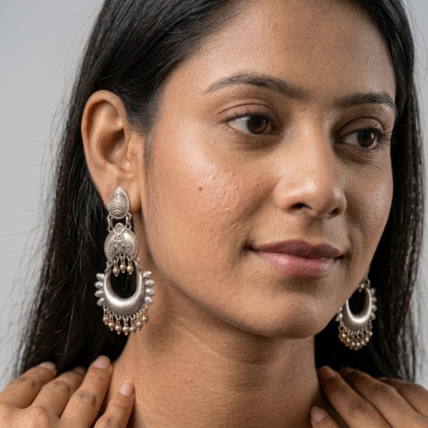 Exquisite Oxidised Silver Earrings – Handcrafted Elegance by Dulcett India