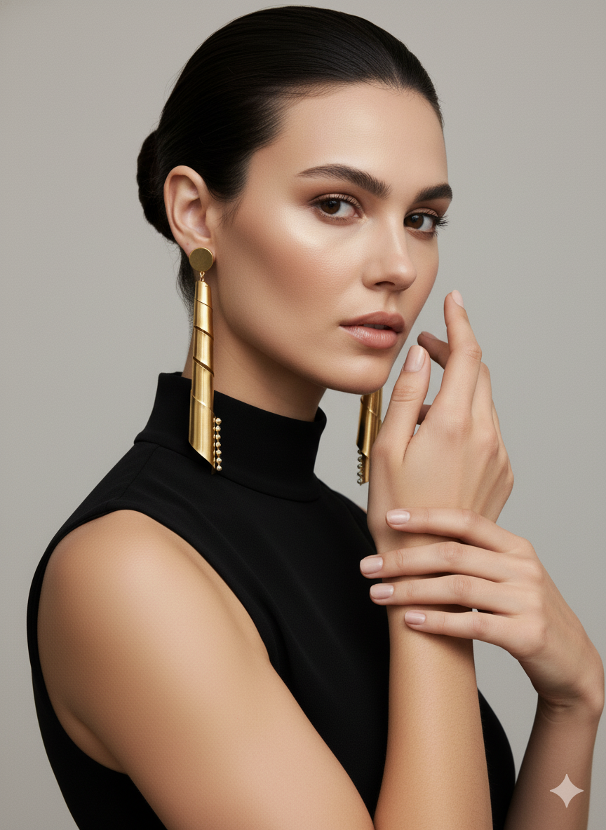 Gold Dangle Earrings: Long Spiral & Pearl Drop Earrings for Women