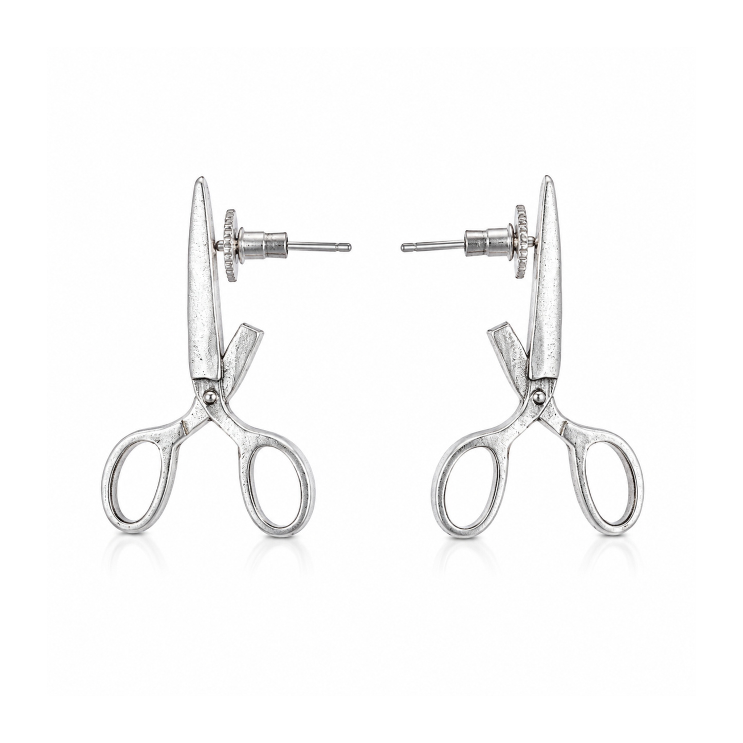 Quirky Scissor Stud Earrings – Oxidized Finish | Unique Statement Jewelry by Dulcett India
