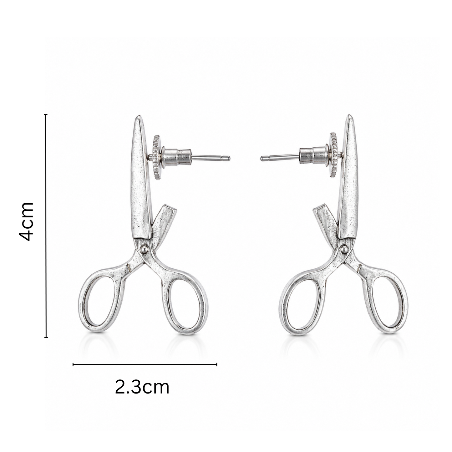 Quirky Scissor Stud Earrings – Oxidized Finish | Unique Statement Jewelry by Dulcett India