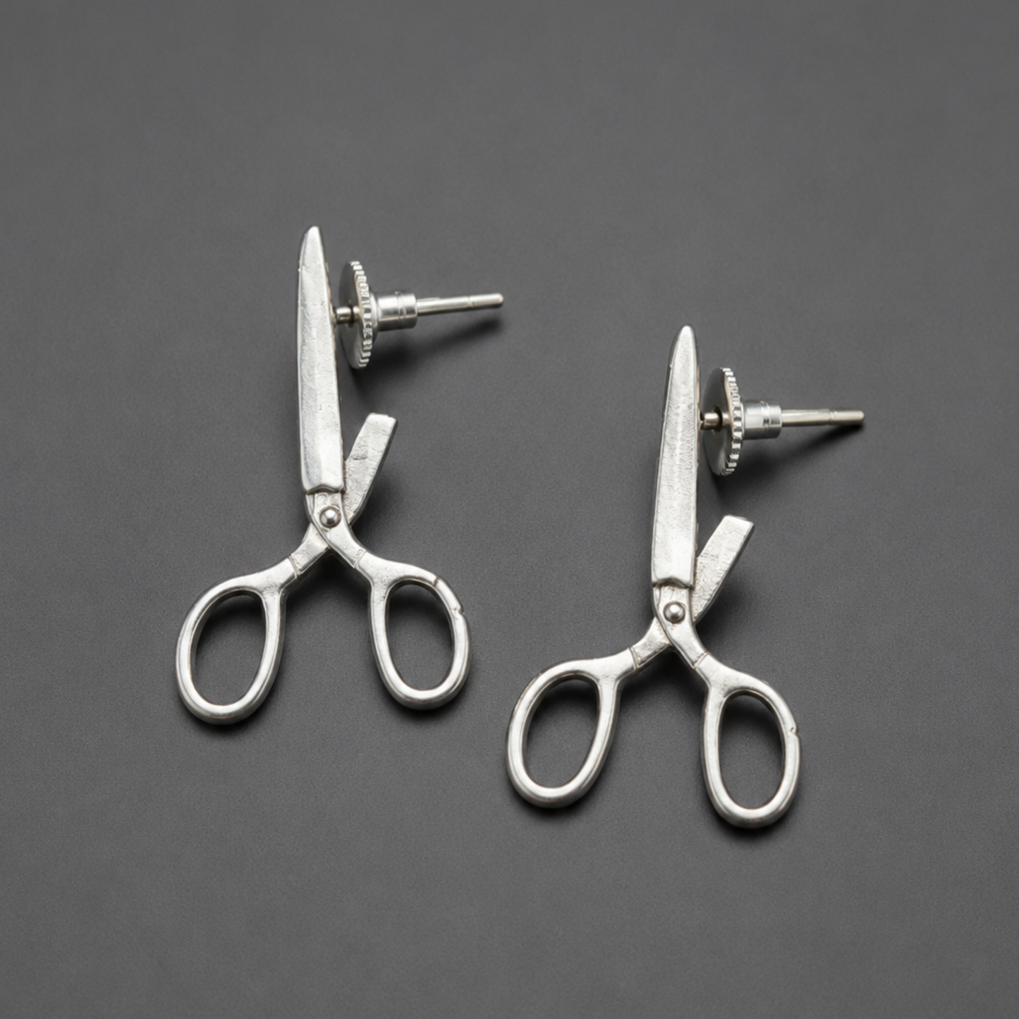 Quirky Scissor Stud Earrings – Oxidized Finish | Unique Statement Jewelry by Dulcett India