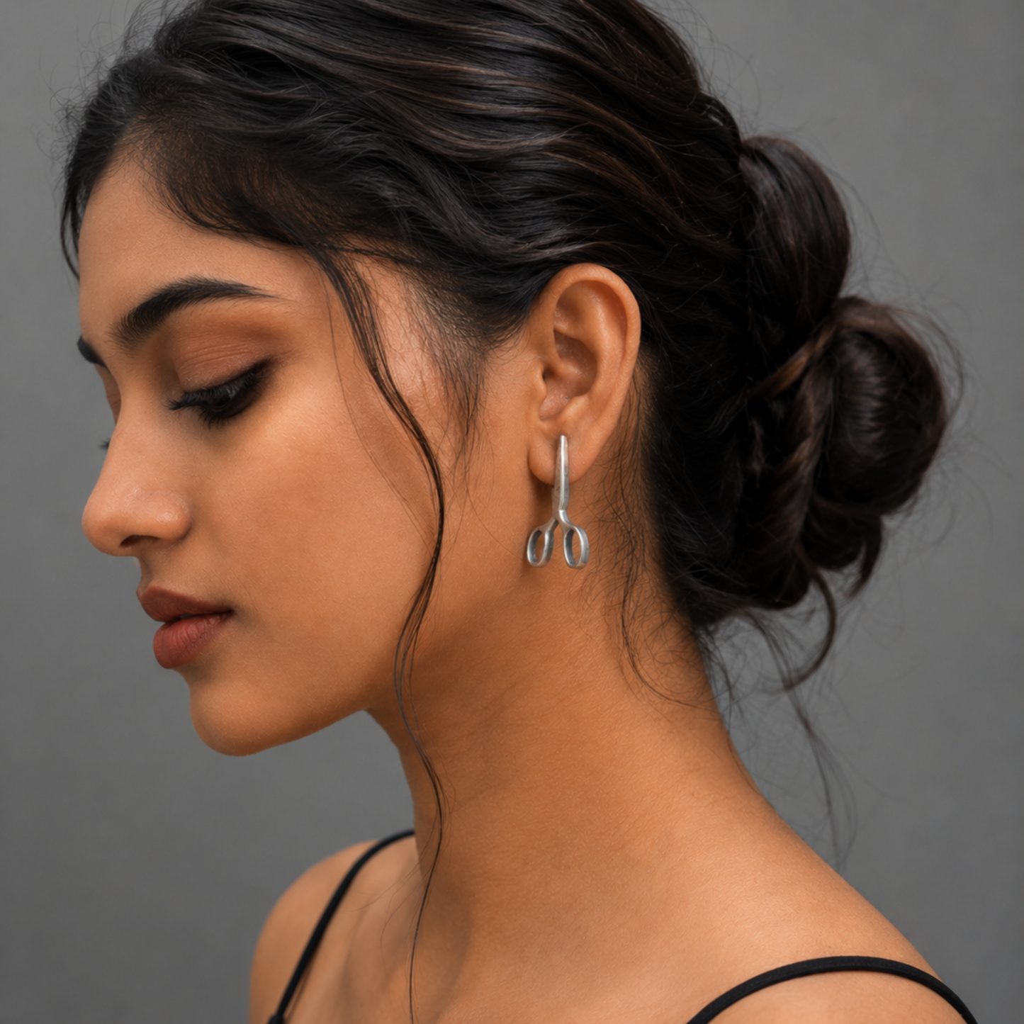 Quirky Scissor Stud Earrings – Oxidized Finish | Unique Statement Jewelry by Dulcett India