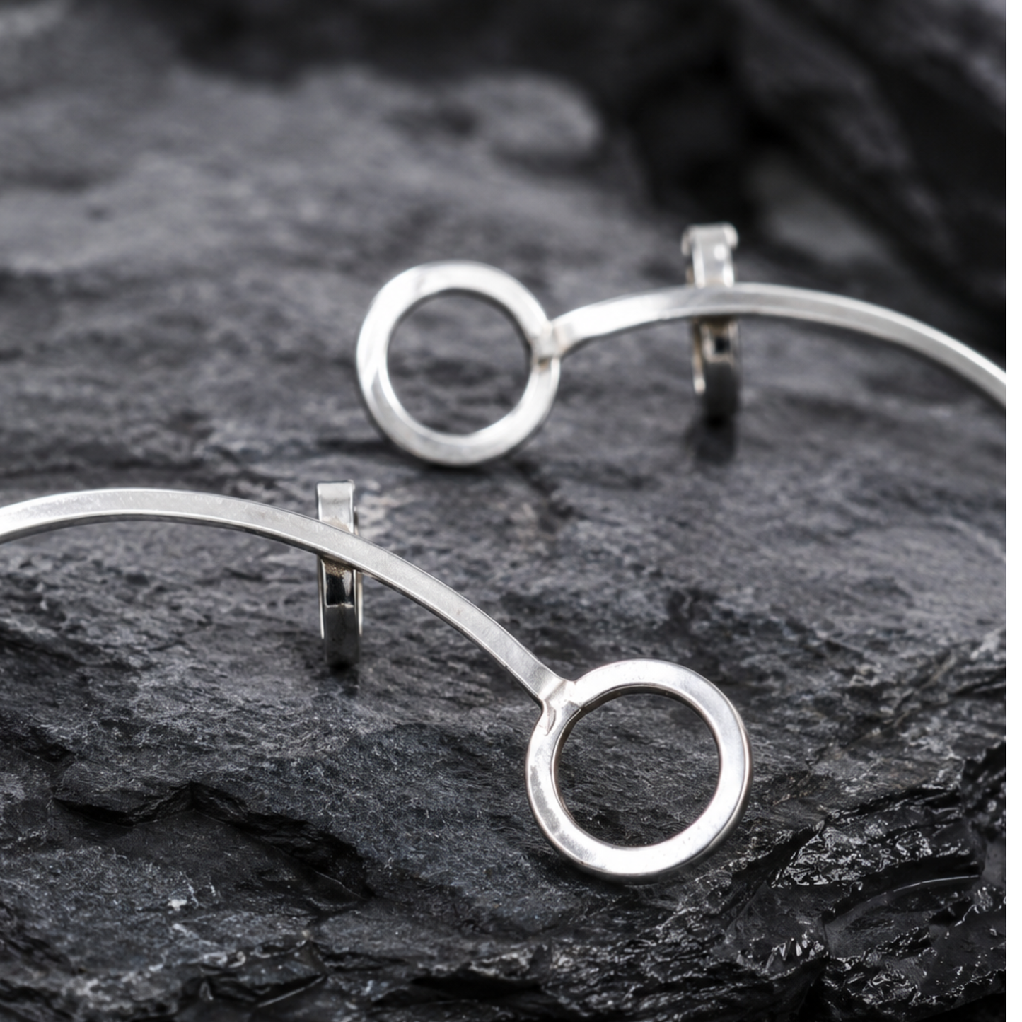 Dulcett Unisex Clip-On Ear Cuff Earrings | No Piercing Required | Silver Oxidised Ear Cuff for Men & Women