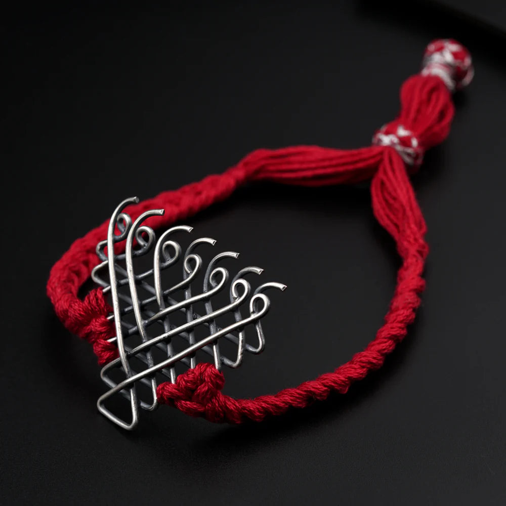 Saraswati Yantra Bracelet | Rakhi | Unisex Spiritual Bracelet for Wisdom & Knowledge