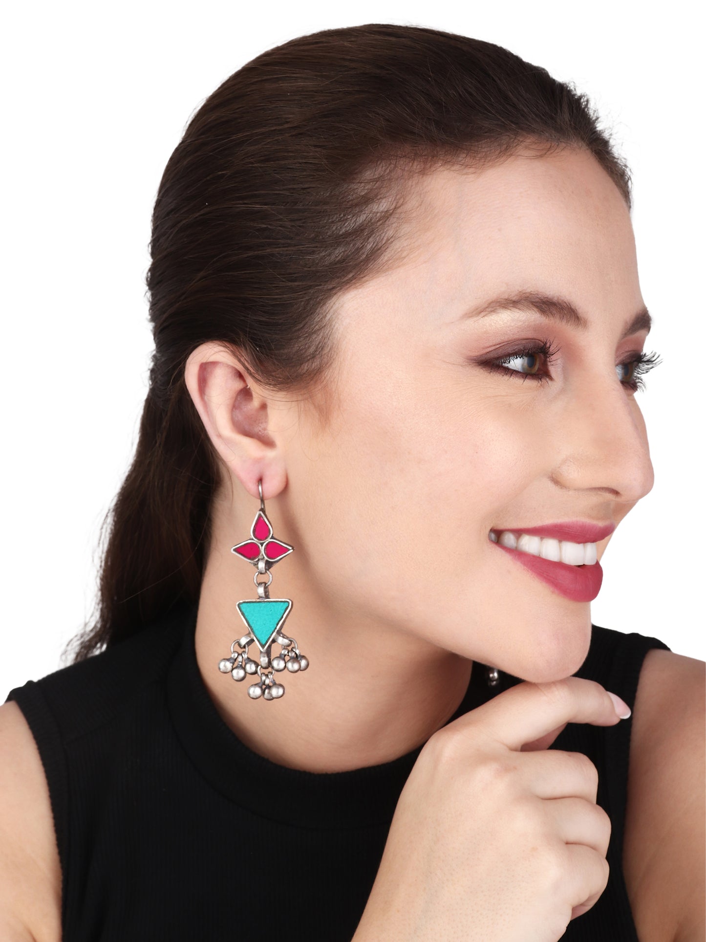 Dulcett Afghani Mirror Earrings