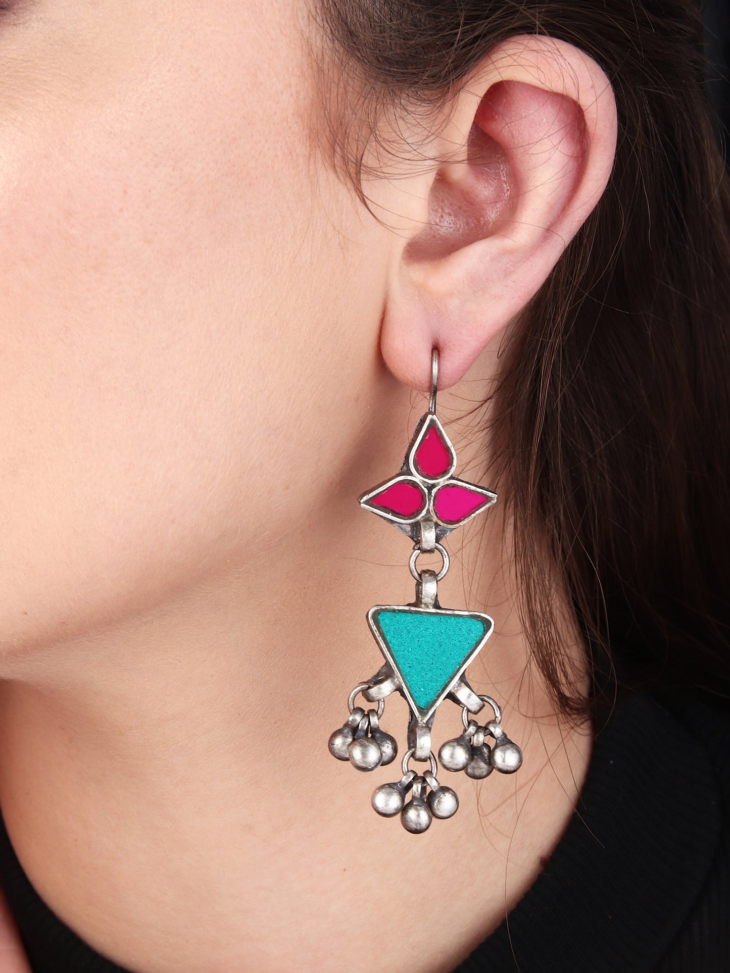 Dulcett Afghani Mirror Earrings