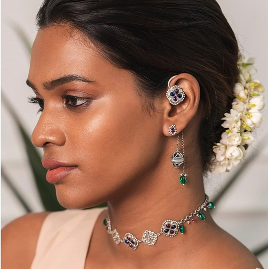 Dulcett Mismatch Ear Cuff Earrings | Trendy and Unique Ear Cuffs for Women