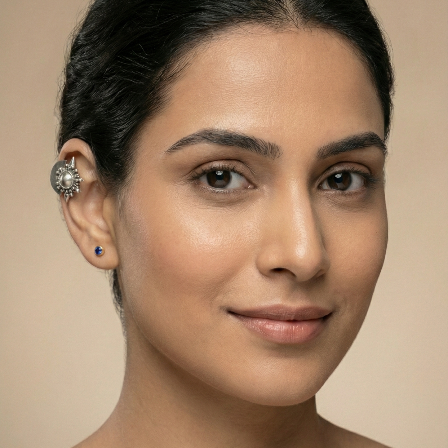 Traditional Maharashtrian Oxidized Bugadi – Non-Piercing Clip-On Earring