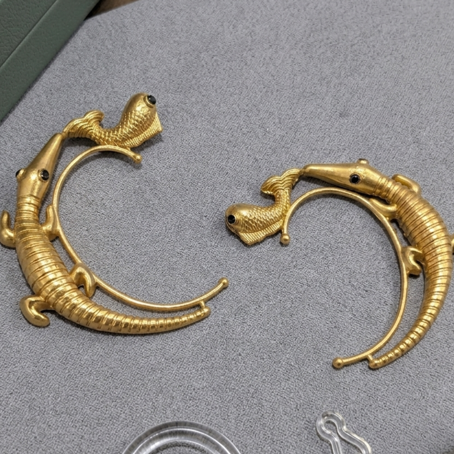 Allegator and Fish Gold Ear Cuffs ( No Piercing Required )