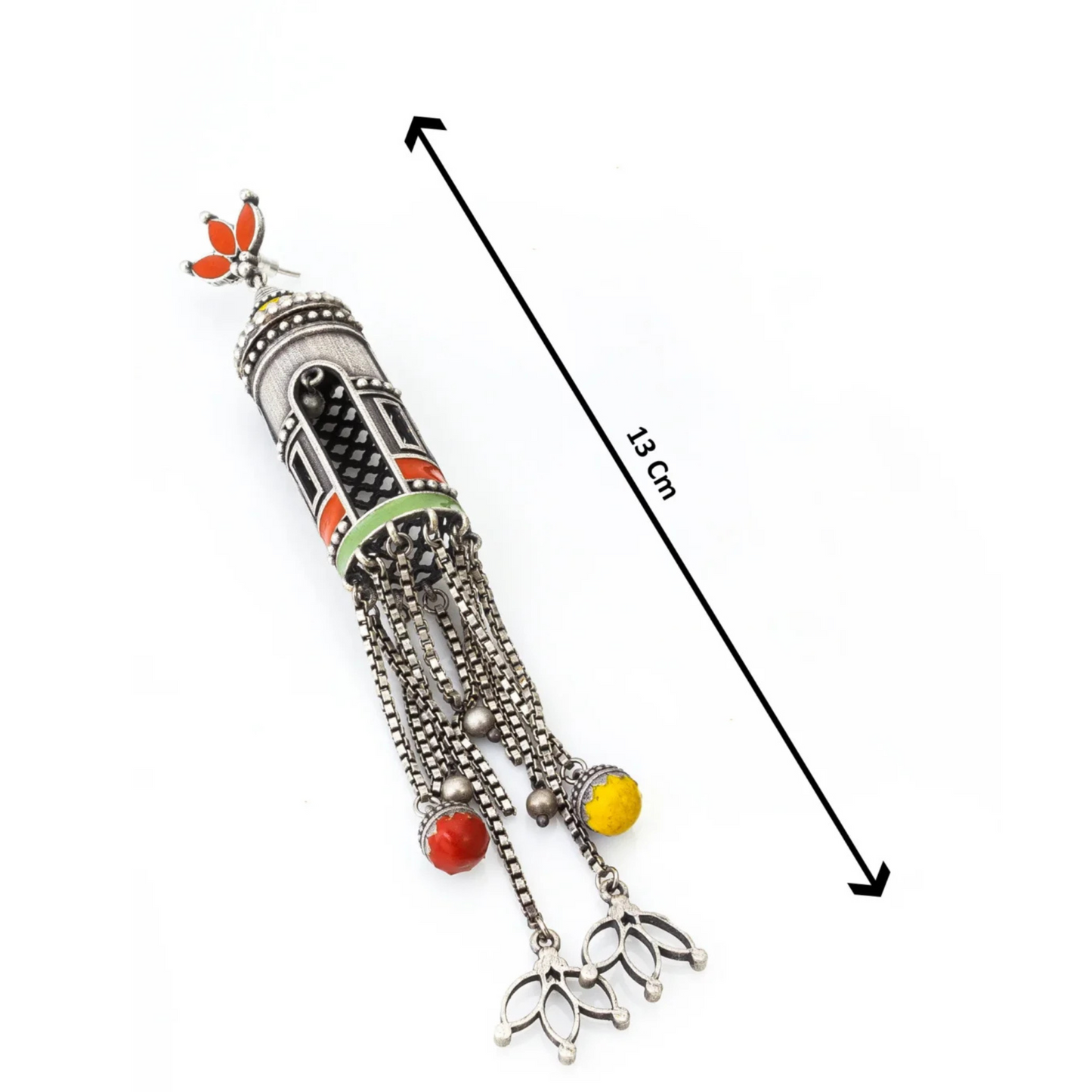 Oxidized Meenakari Jhumka Earrings – Unique Ethnic Jewelry for Every Occasion