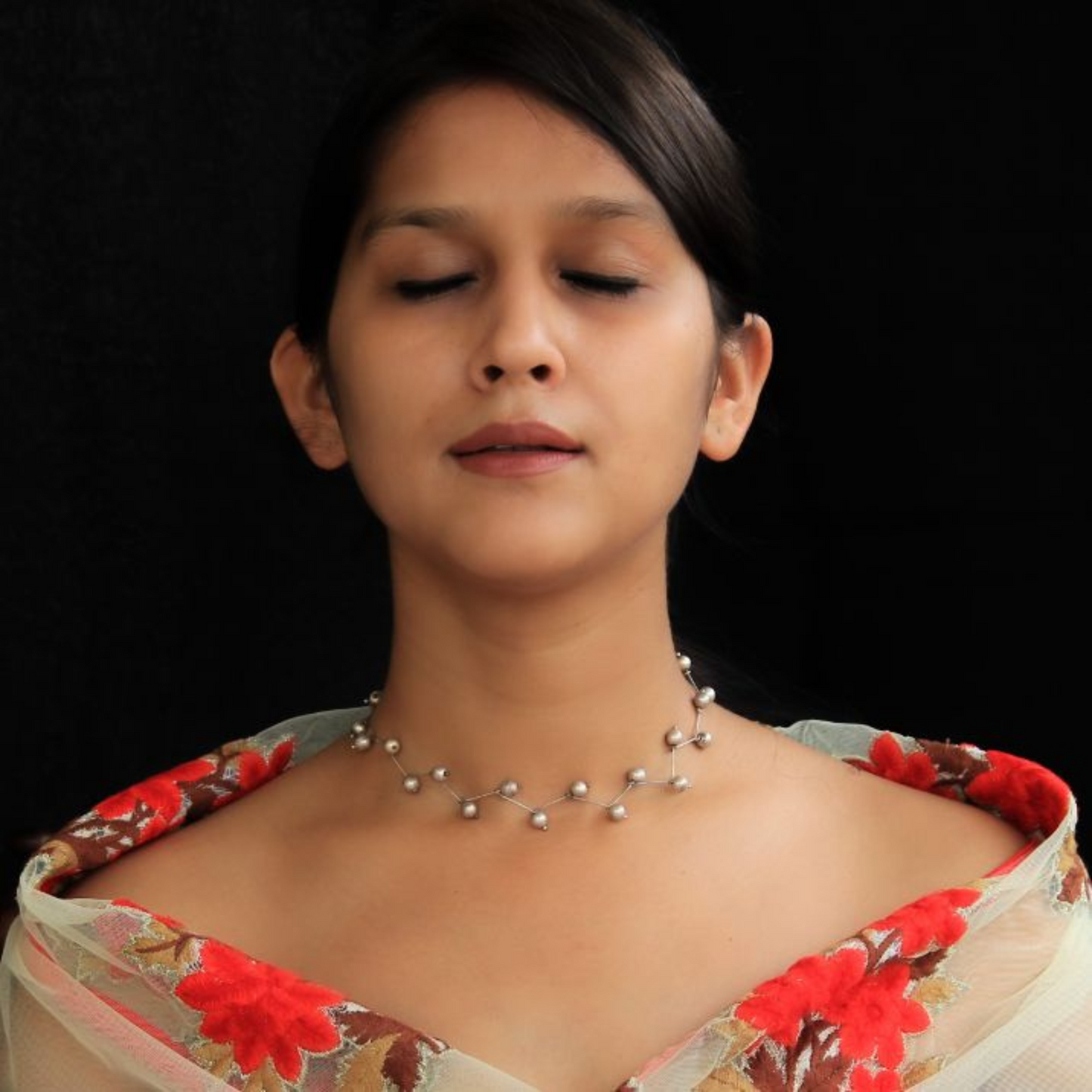 Dulcett Silver Pearl Necklace | Traditional & Elegant Jewelry for Women