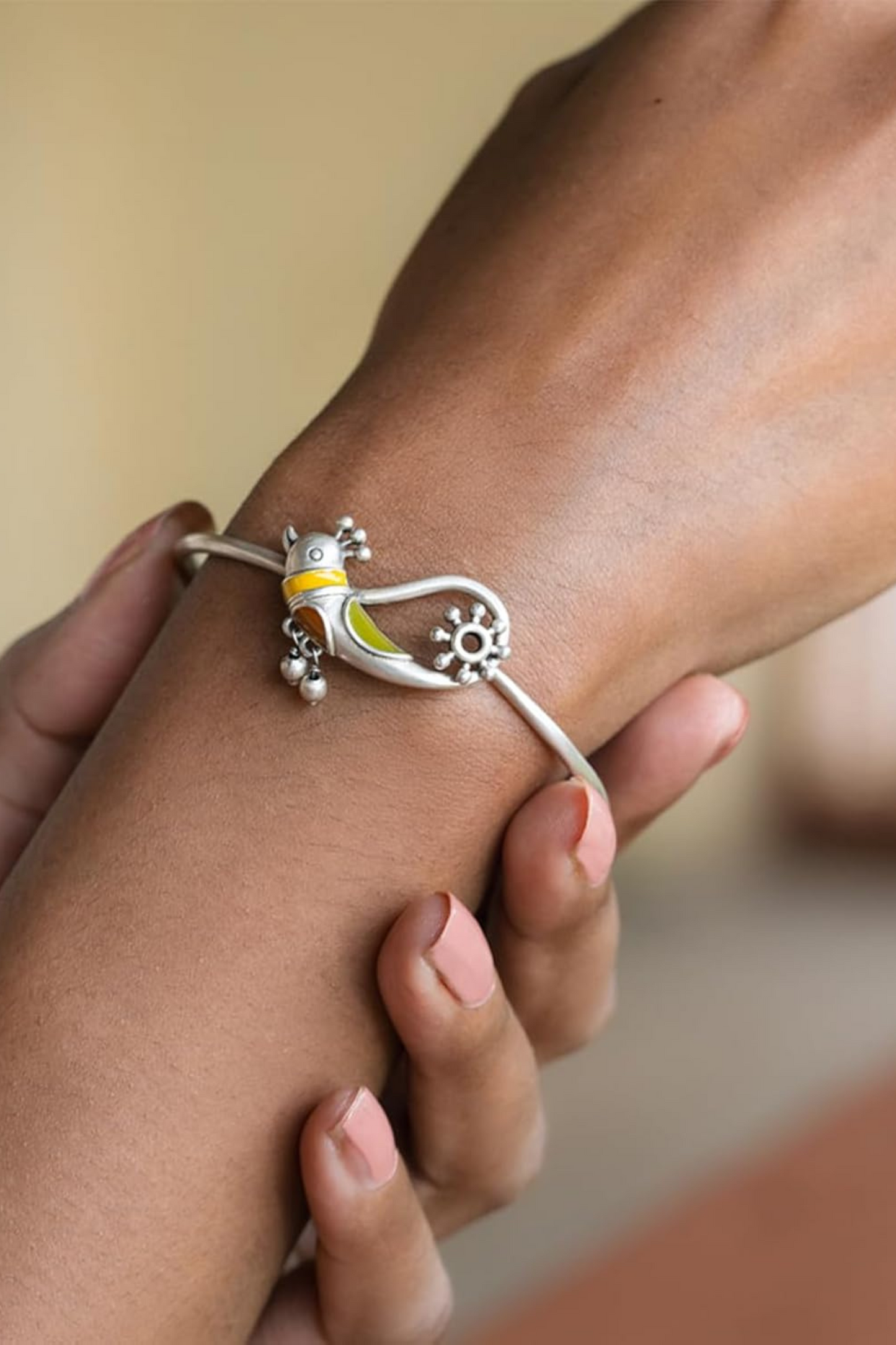 Dulcett Pakhi Bracelets in Oxidized Brass