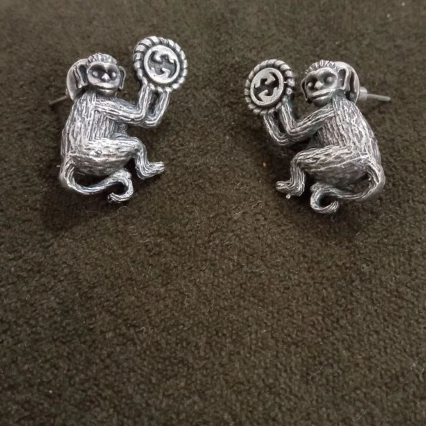 Monkey Shaped Oxidized Stud Earrings – Unique & Playful Jewelry Design