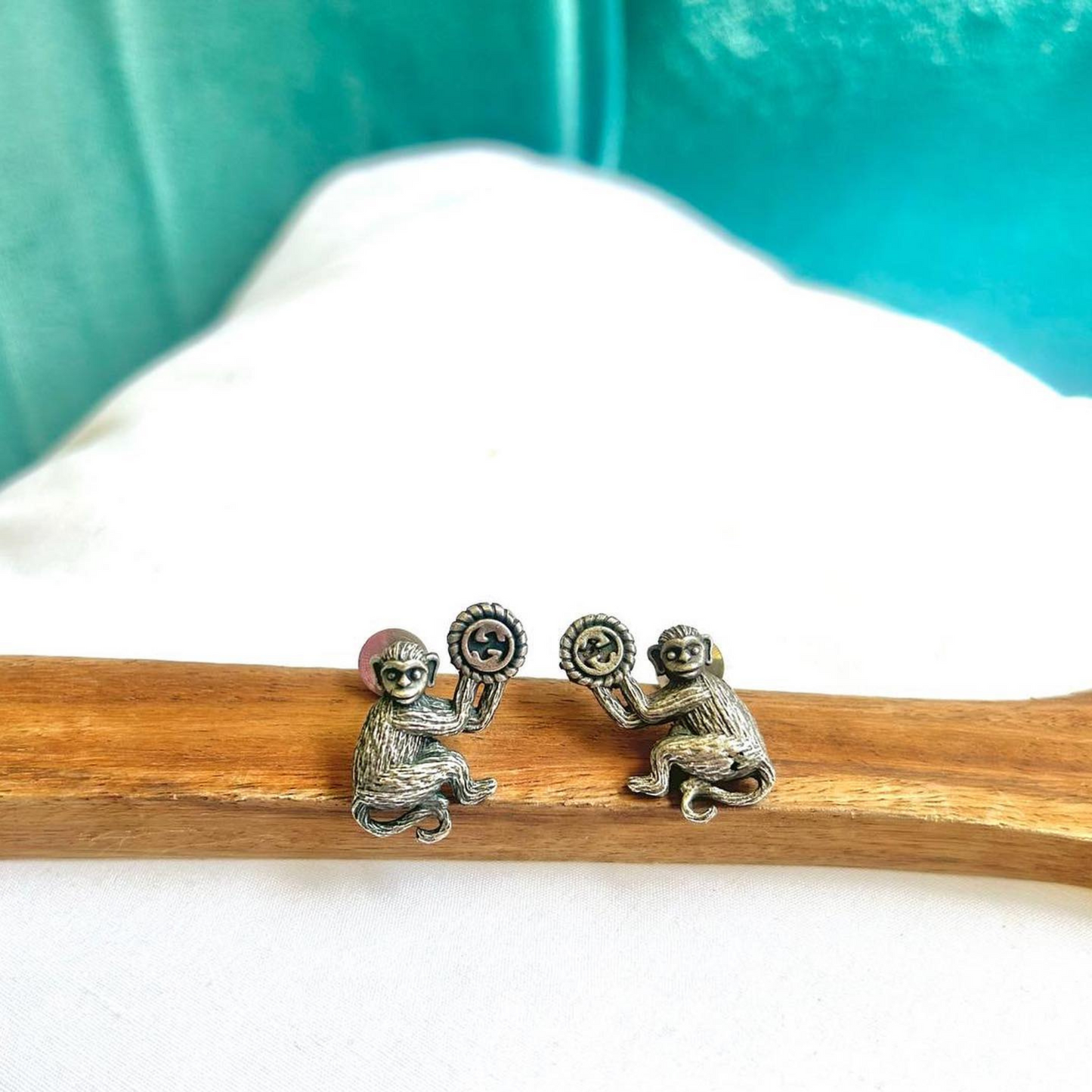 Monkey Shaped Oxidized Stud Earrings – Unique & Playful Jewelry Design
