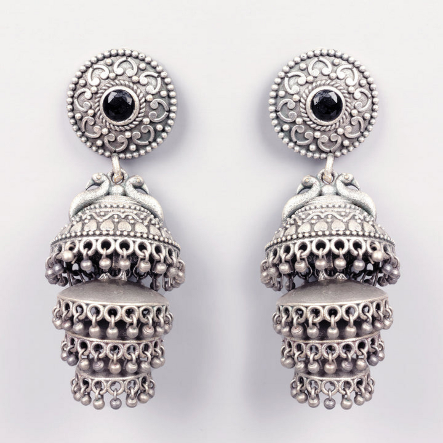 Dulcett Oxidised Jhumka Earrings: Traditional Indian Jewelry
