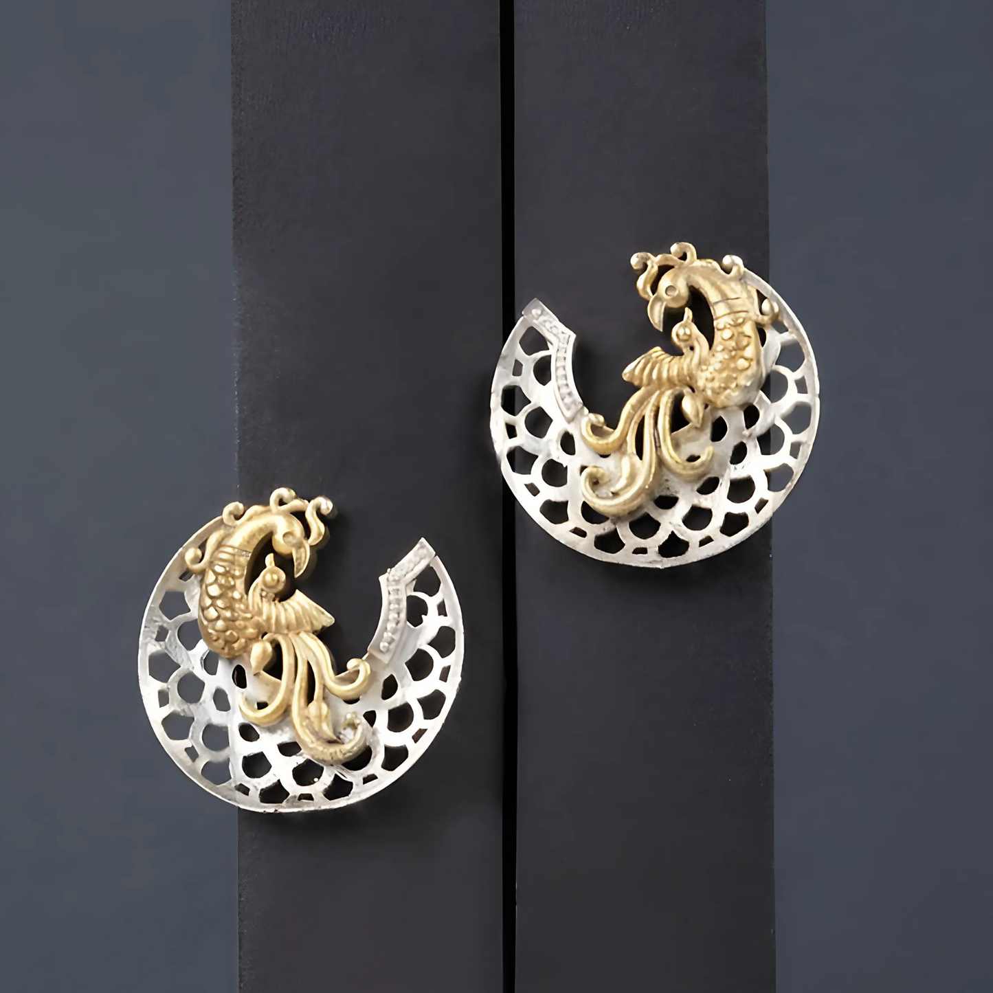 Dulcett Oxidized Dual Tone Earrings – Elegant & Timeless Jewelry Statement