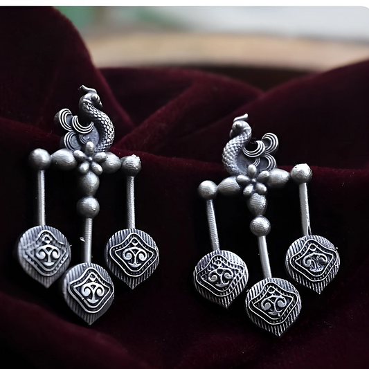 Oxidized Bird Earrings - Unique & Artistic Jewelry for Women