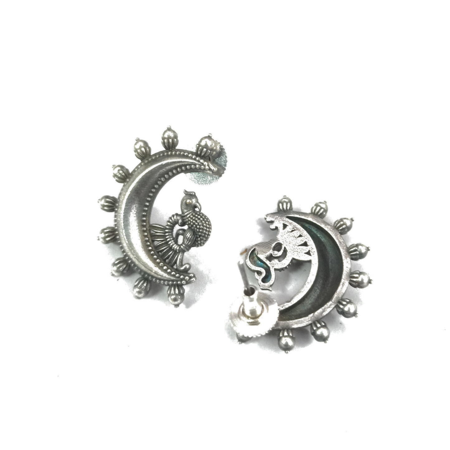 Small Oxidized Stud Earrings - Vintage & Elegant Jewelry for Women