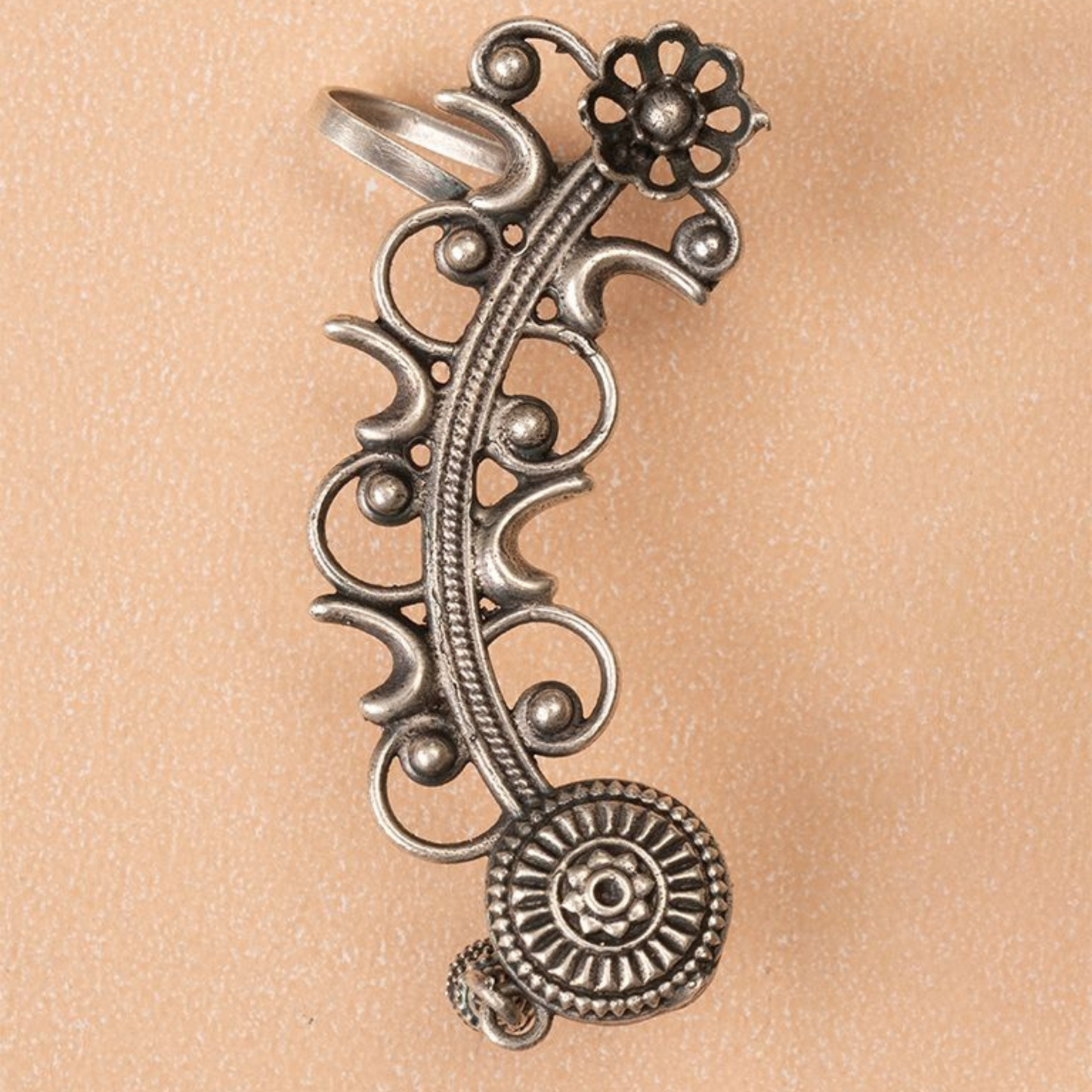 Oxidized Silver Ear Cuff Earrings - Bold & Stylish Jewelry for a Unique Look