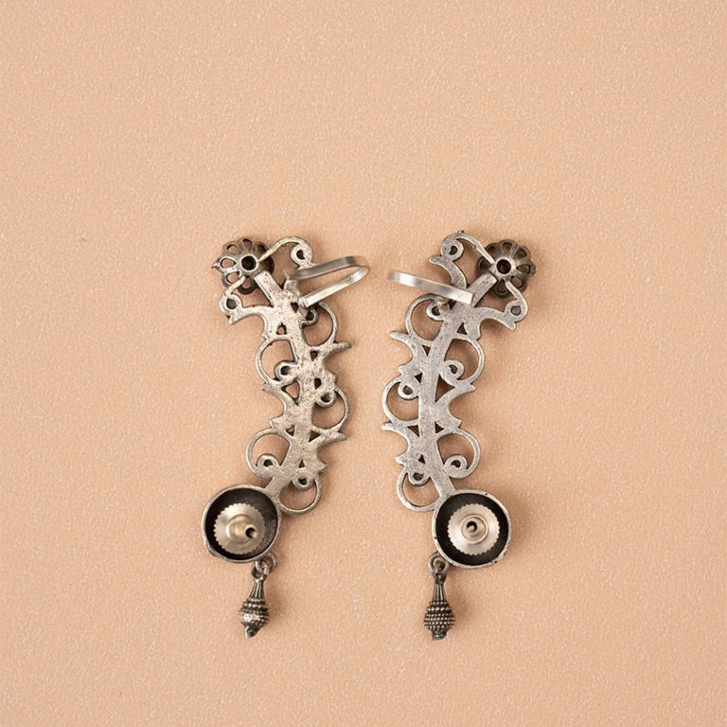 Oxidized Silver Ear Cuff Earrings - Bold & Stylish Jewelry for a Unique Look