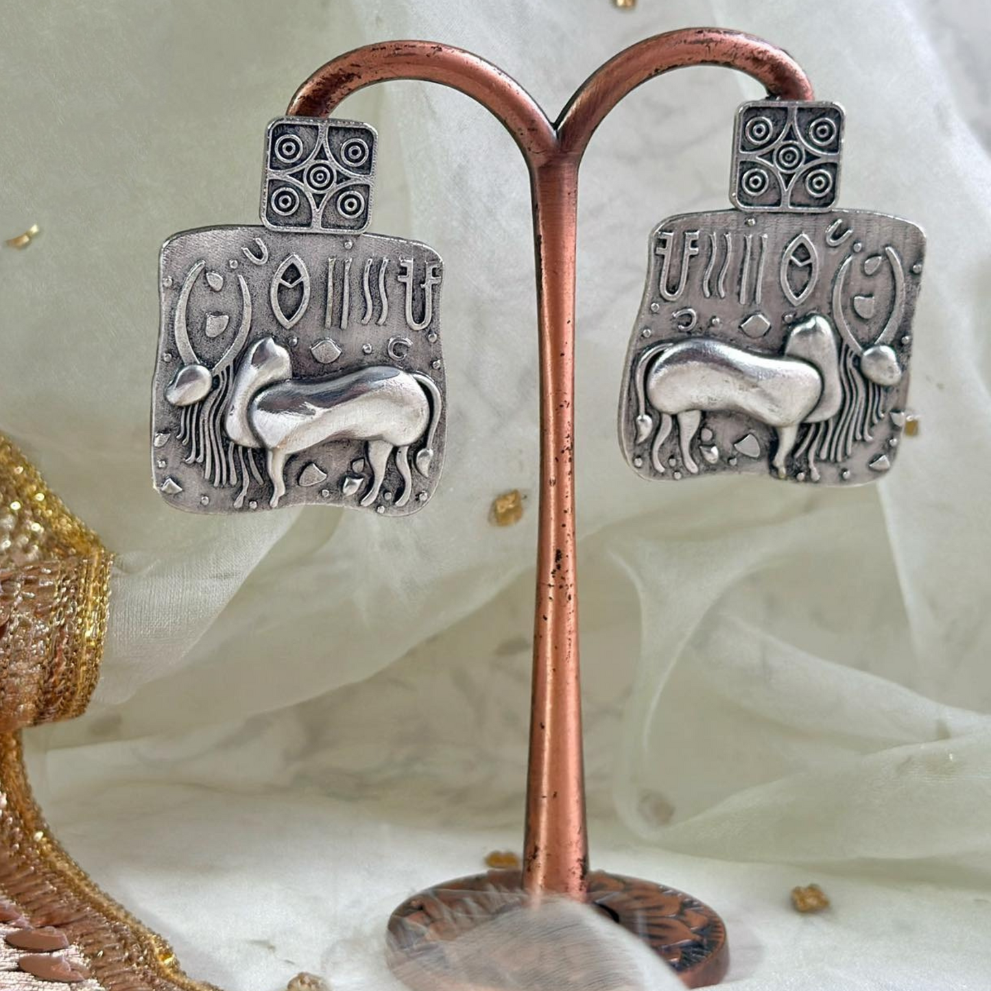 Tribal Oxidized Earrings for Women – Unique, Vintage & Bohemian Jewelry