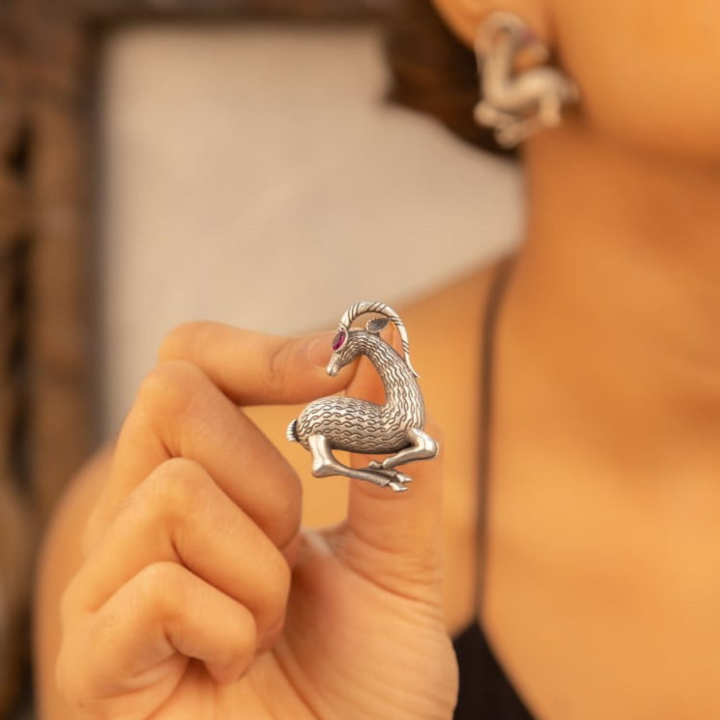 Oxidized Silver Stud Earrings - Unique, Vintage-Inspired Jewelry