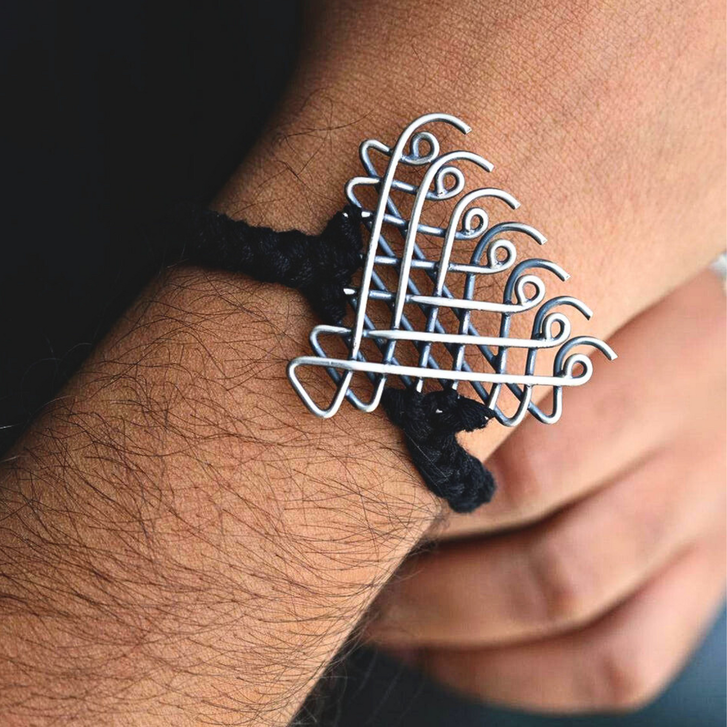 Saraswati Yantra Bracelet | Rakhi | Unisex Spiritual Bracelet for Wisdom & Knowledge Black Colour