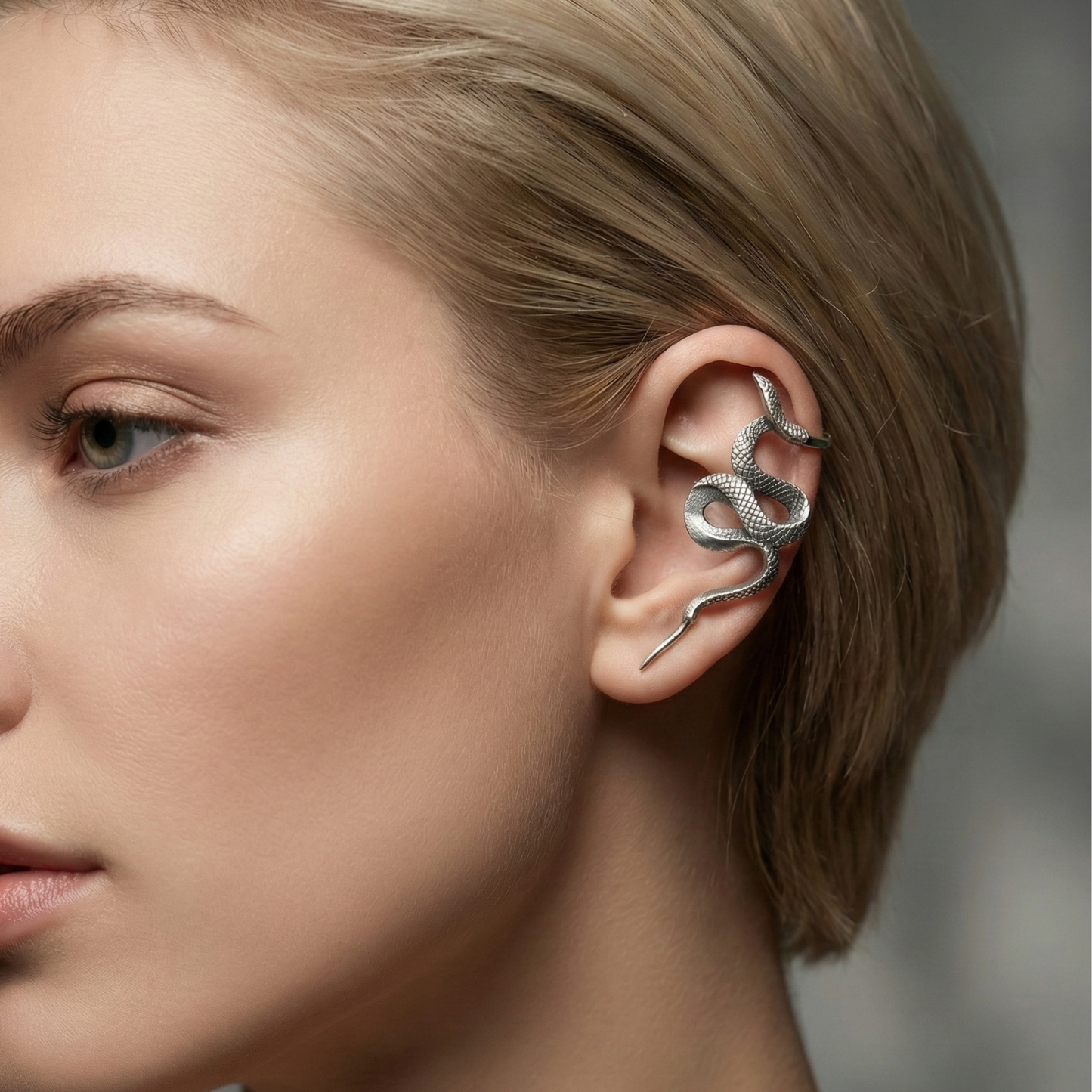 Snake Earcuffs, Snake Ear pins, Unisex Ear cuffs