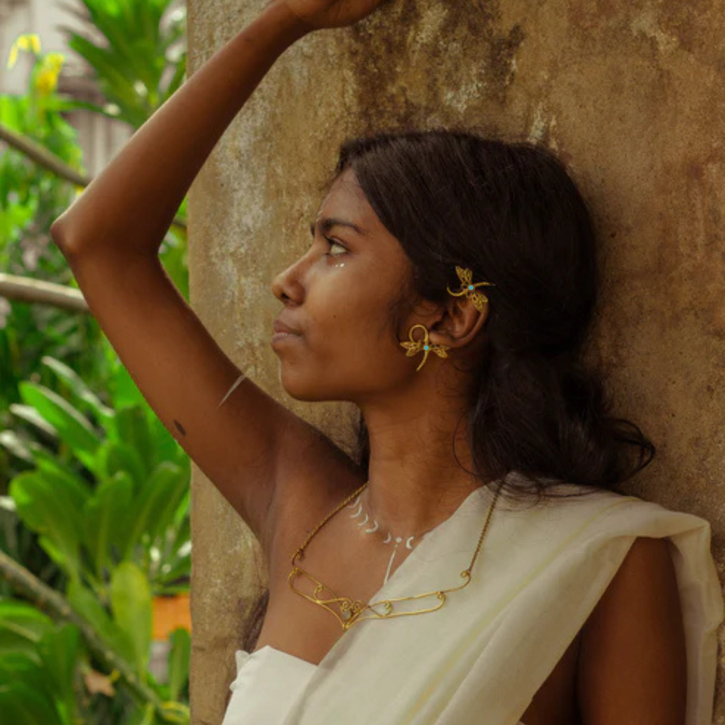 Dragonfly Boho Ear Cuff, Dragonfly Brass Ear Cuff