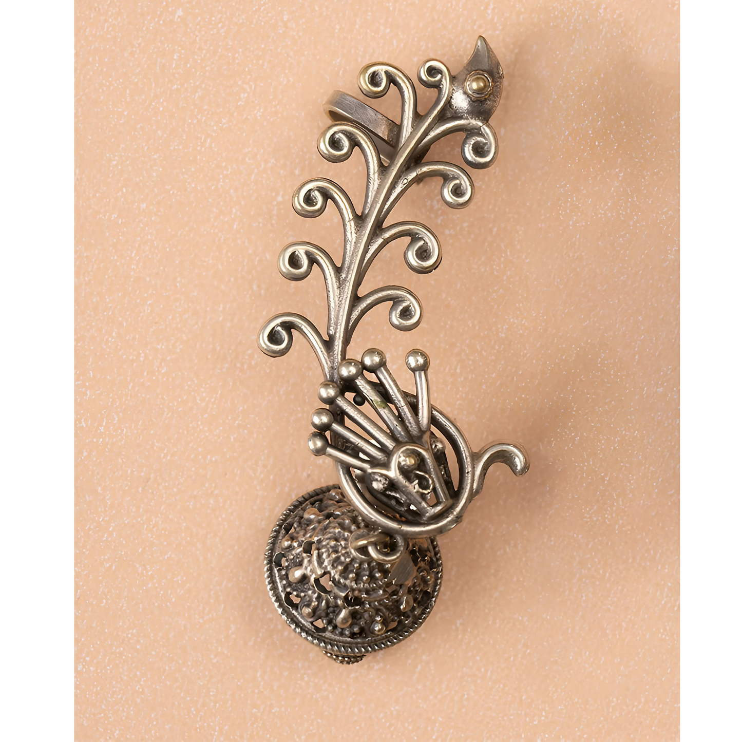 Bird Shape Oxidized Ear Cuff & Jhumki Styled Ear Cuff Earrings – Unique, Stylish Designs