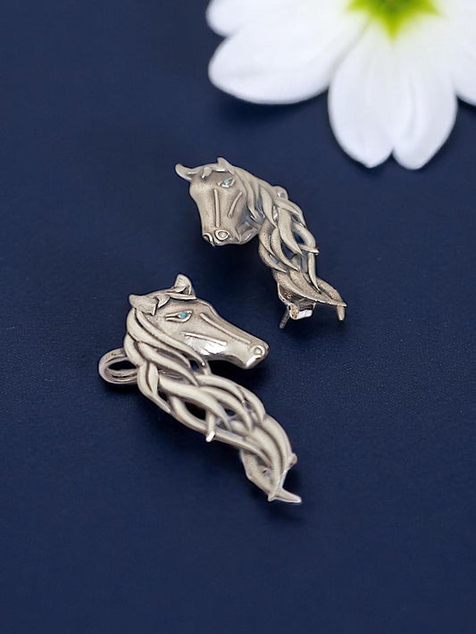 Steed Ear Cuff, Horse Shaped Ear Cuff, Climber Ear Cuff Earrings